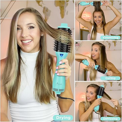 Miniatura 80 de Aima Beauty - Cepillo secador de pelo, secador de pelo de un solo paso y voluminizador con iones negativos para reducir el encrespamiento