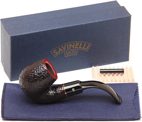 Savinelli Pipa de tabaco Roma 614 Black Stem disponible en Yaxa Peru