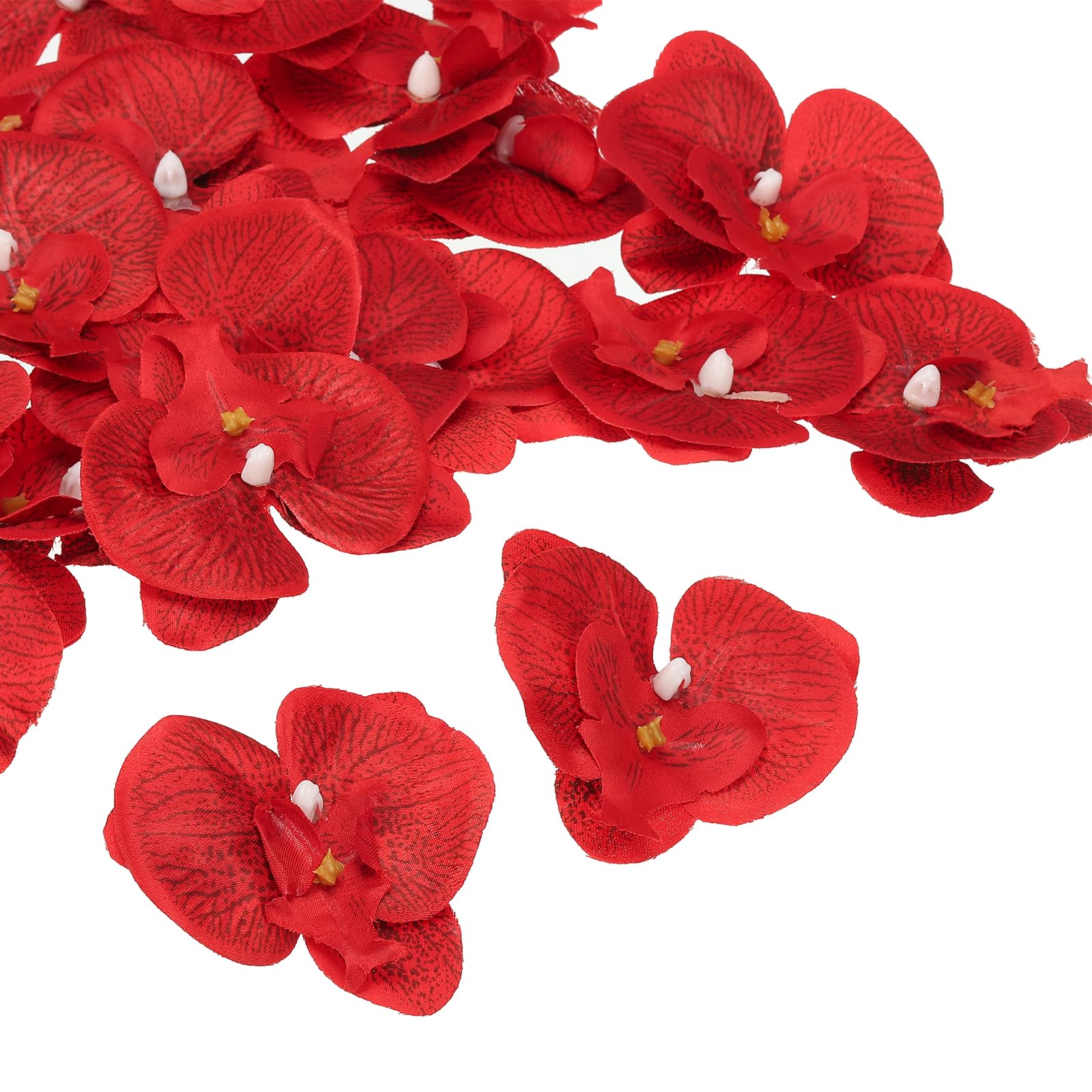 Fleurs artificielles d'orchidée rouge PATIKIL pour décoration de table et bouquet de mariage