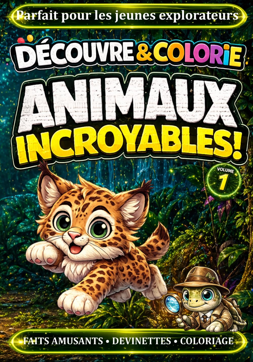 Livre de Coloriage Animaux pour Enfants Curieux : Devinettes, Faits Scientifiques Amusants et Activités Éducatives (3 en 1): Livre d’activités ... et devinettes pour apprendre en s’amusant