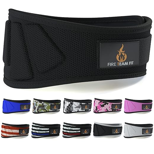 Weight Lifting Belt for Men and Women, 6 Inch, Bodybuilding & Fitness Back Support for Cross Training Workout, Squats, Lunges
