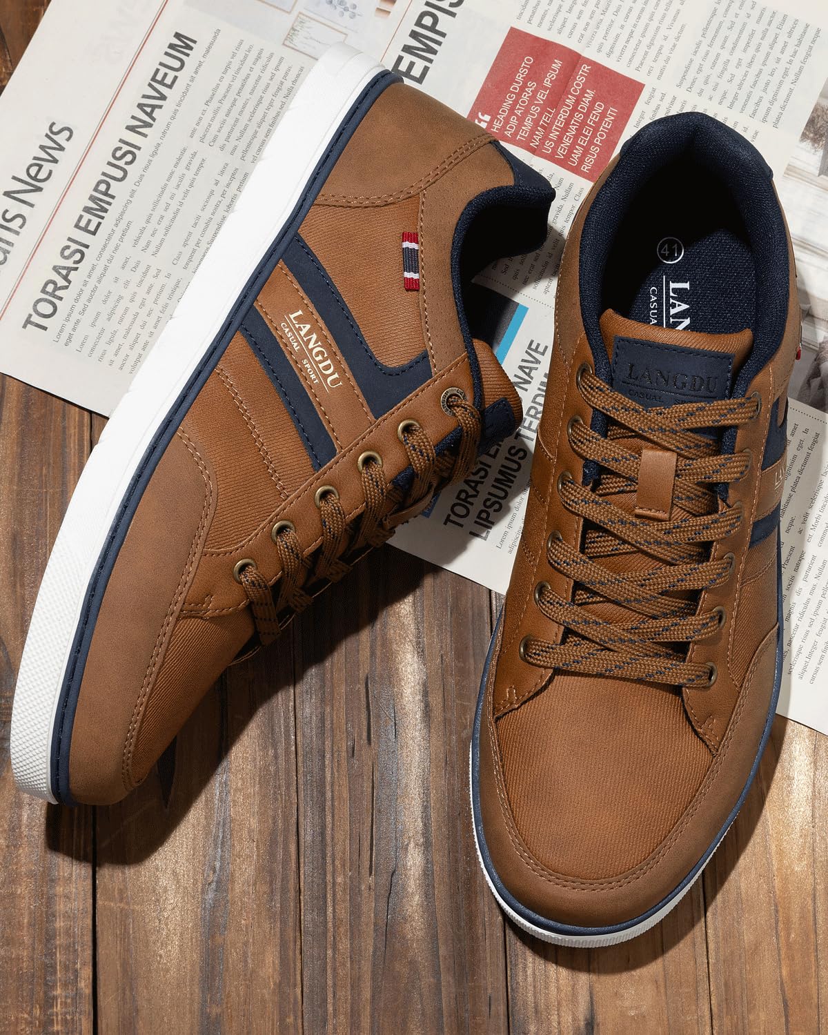 LANGDU Sneakers Uomo Scarpe da Ginnastica Casual Sportive Running Basse Scarpe all'Aperto 41-46