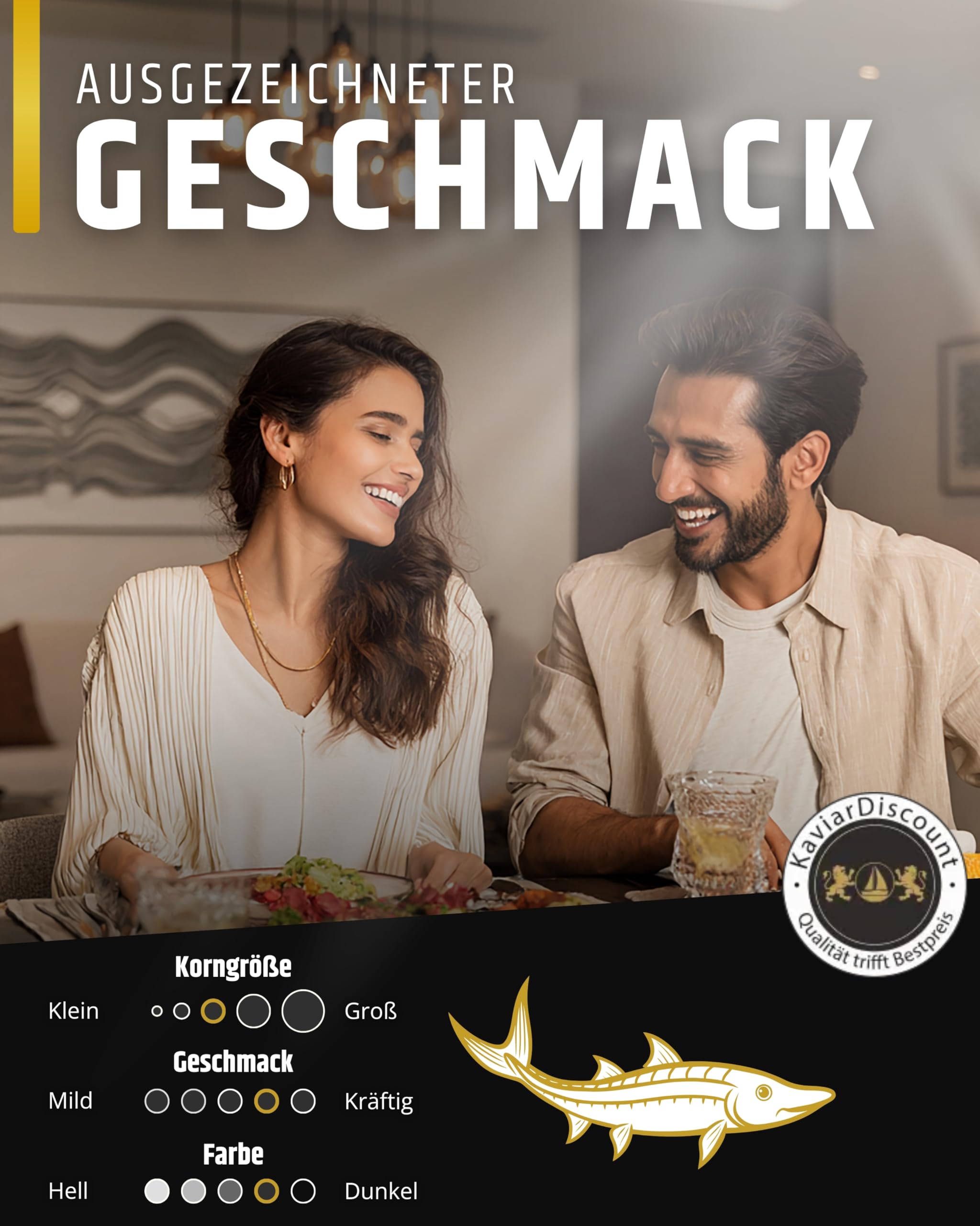 SEPEHR DAD CAVIAR Osietra Kaviar Select 30 g I mittelgroßes Korn 2,9 mm I Osietra-Caviar aus nachhaltiger Aquakultur I zart nussig & fein ausbalanciert I inkl. gratis Perlmuttlöffel