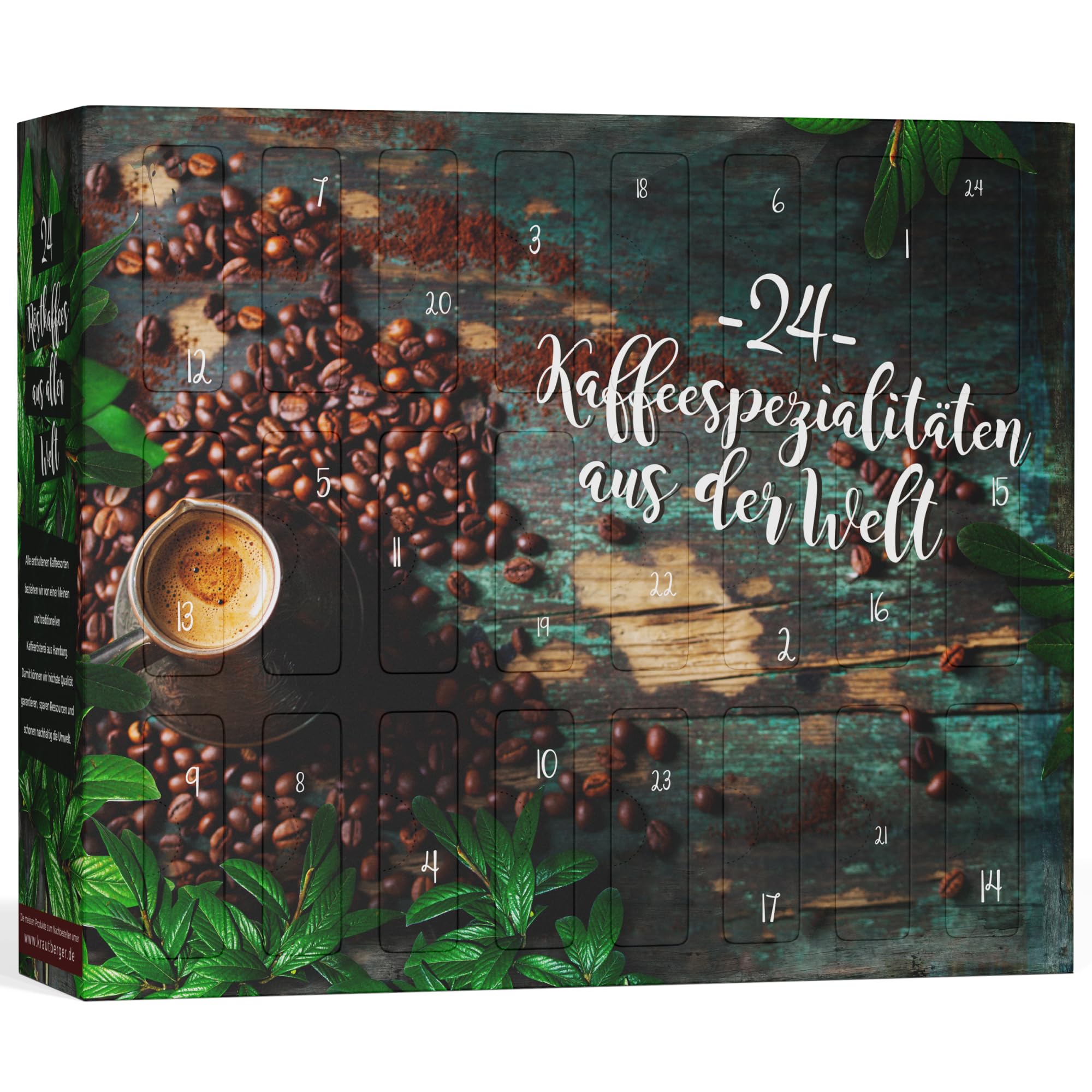 BOXILAND® Calendario de Adviento de Café Molido 2025 BIO y FAIRTRADE – 24 cafés de especialidad