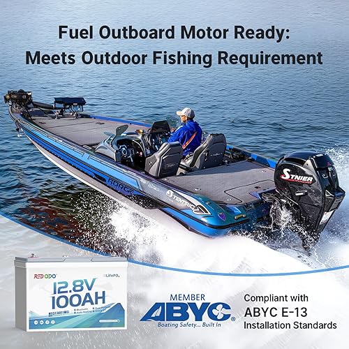 Miniatura 6 de Redodo Batería marina 900CCA Group27 de doble propósito con Bluetooth de 12 V 100 Ah, batería de arranque con calefacción y retención inteligente de