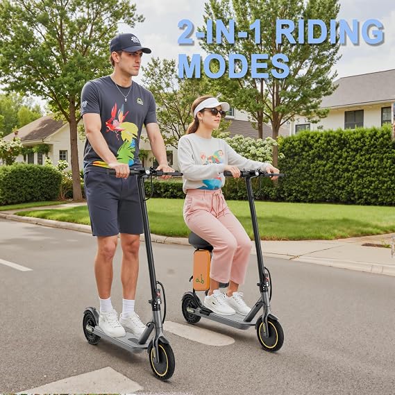 Electric Scooter for Adults, Electric Scooter, 350W Motor, 19 Mph Speed, 15 Miles Ranges, 8.5 Solid Tire, Foldable E-Scooter Adults, E Scooter with Dual Braking