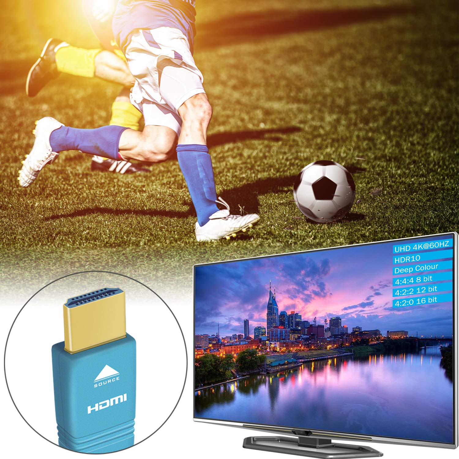 Super Deal Product BlueAVS 50 Feet HDMI Fiber Optic Cable 4K 60Hz HDMI 2.0b High Speed 18Gbps Dynamic HDR10 HDCP2.2/2.3 eARC White Buy 1 get 1 🔥 BlueAVS 50 Feet HDMI Fiber Optic Cable 4K 60Hz HDMI 2.0b High Speed 18Gbps Dynamic HDR10 HDCP2.2/2.3 eARC White