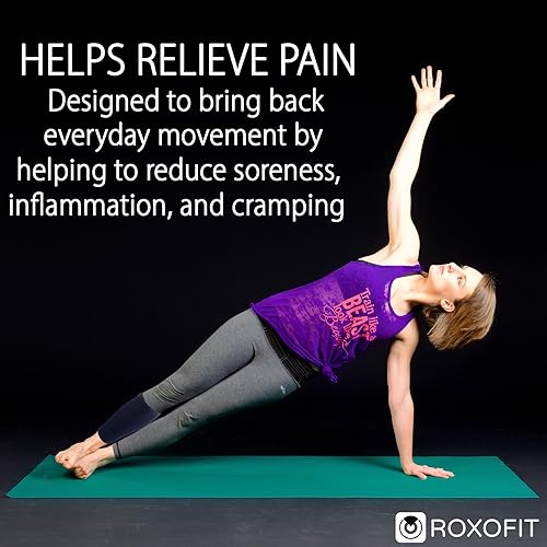 Miniatura 5 de ROXOFIT Soporte muscular de pantorrilla desgarrada para desgarro de pantorrilla, alivio del dolor de férula de espinilla, manga de compresión