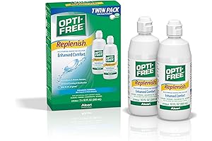 Opti-Free® Replenish® Multi-Purpose Disinfecting Solution with Lens Case, Twin Pack, 10-Fluid Ounces...