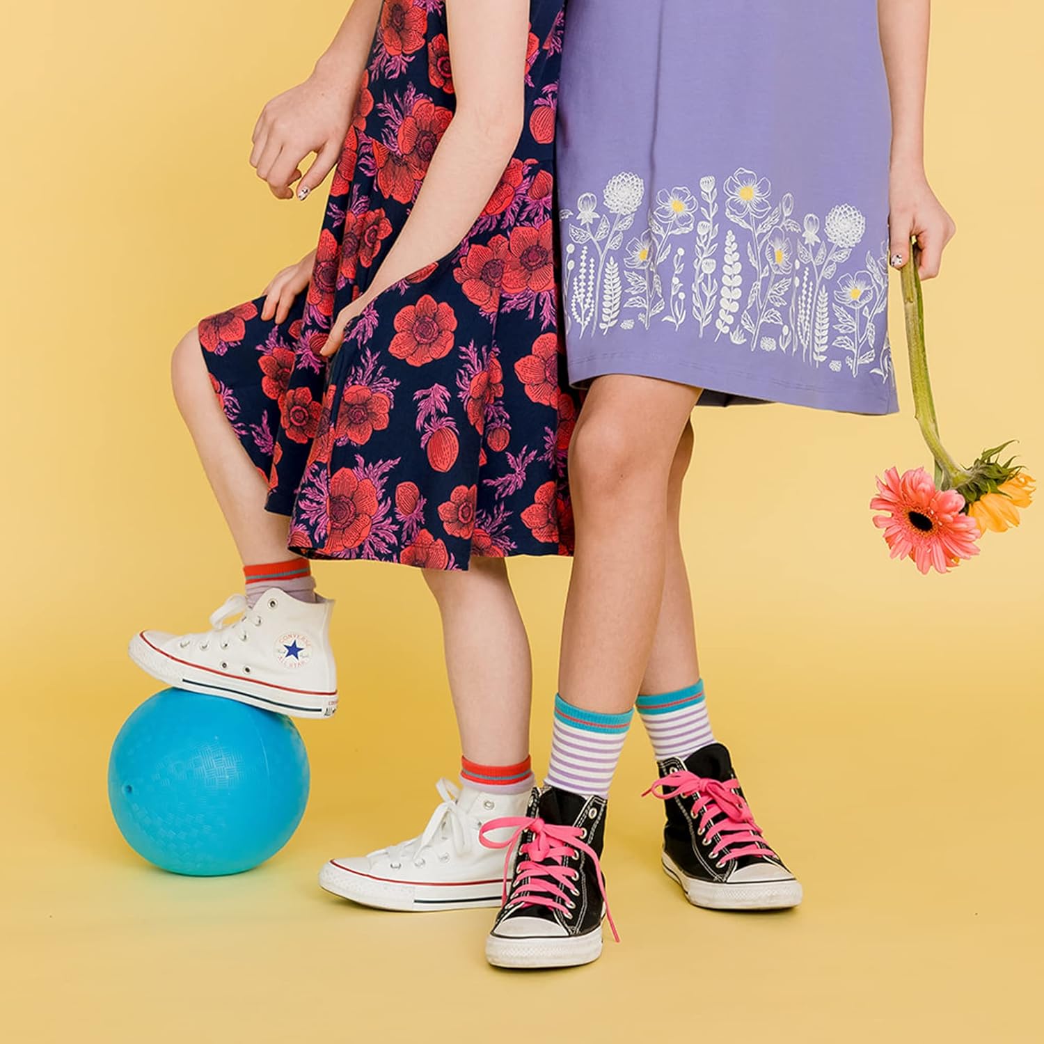 Mighty Girls' Short Sleeve T-Shirt Dresses | 100% Organic Cotton, Stylish Comfort Dress for Kids - Image 5