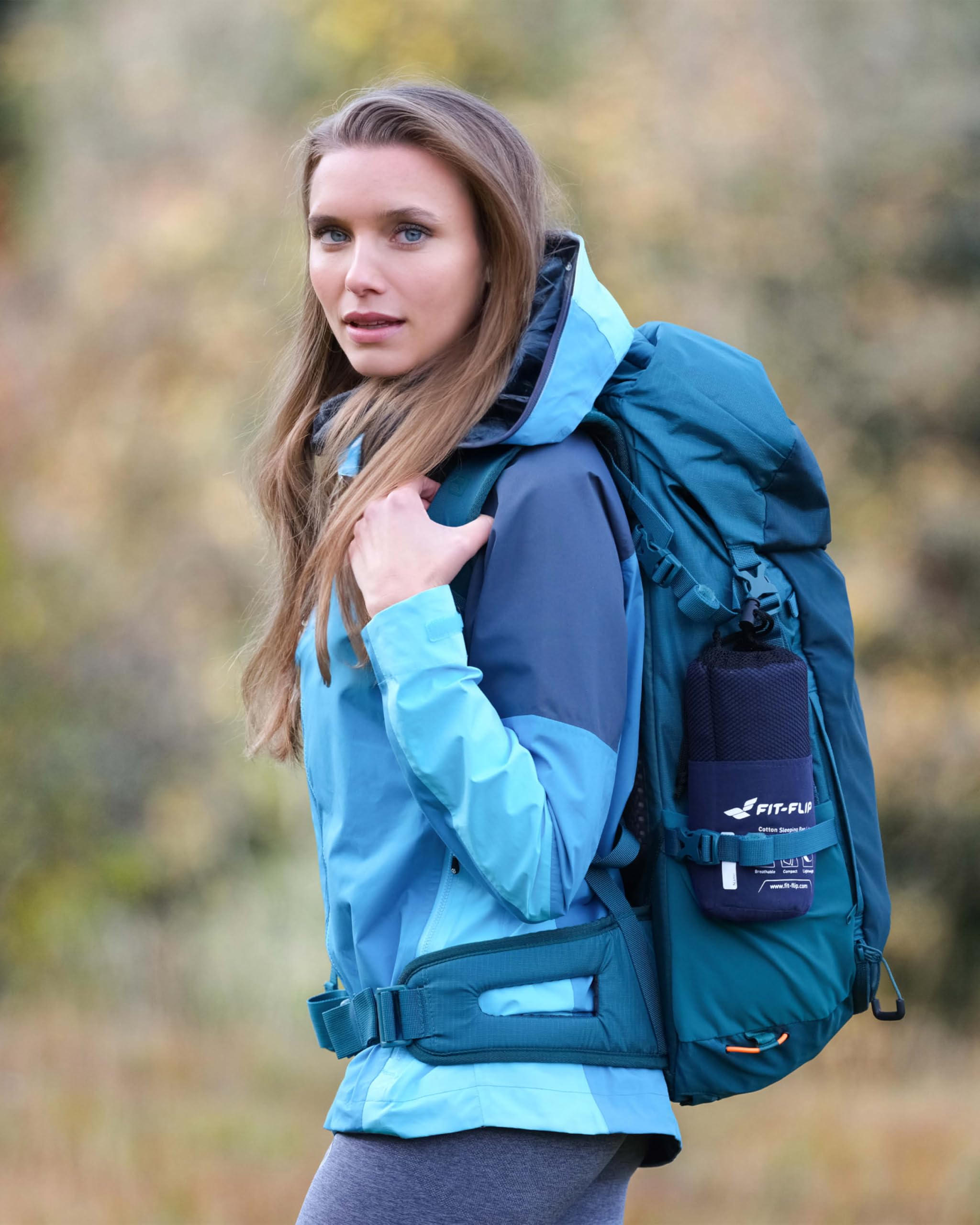 Fit-Flip Sacco Lenzuolo da Viaggio 100% Cotone o Microfibra - Sacco a pelo con scomparto per cuscino - Sacco Letto singolo ultraleggero e compatto - Sacco a Pelo leggero Estivo