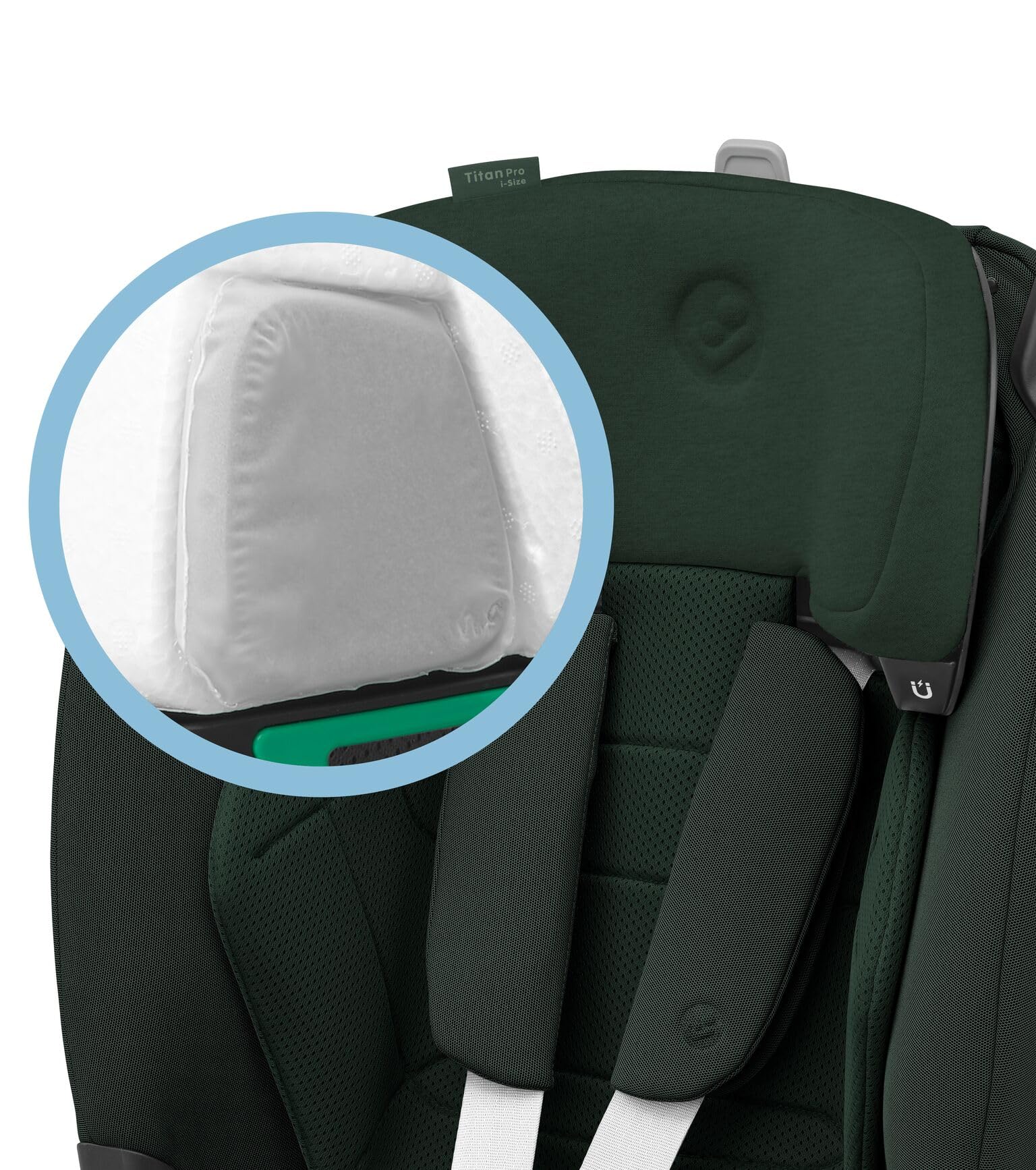 Maxi-Cosi Titan Pro² i-Size, Siège Auto ISOFIX, 15 mois à 12 ans (76 à 150 cm), Rehausseur Voiture Enfant, Protection G-CELL, Harnais Easy-in, ClimaFlow, 4 Positions d'Inclinaison, Authentic Green