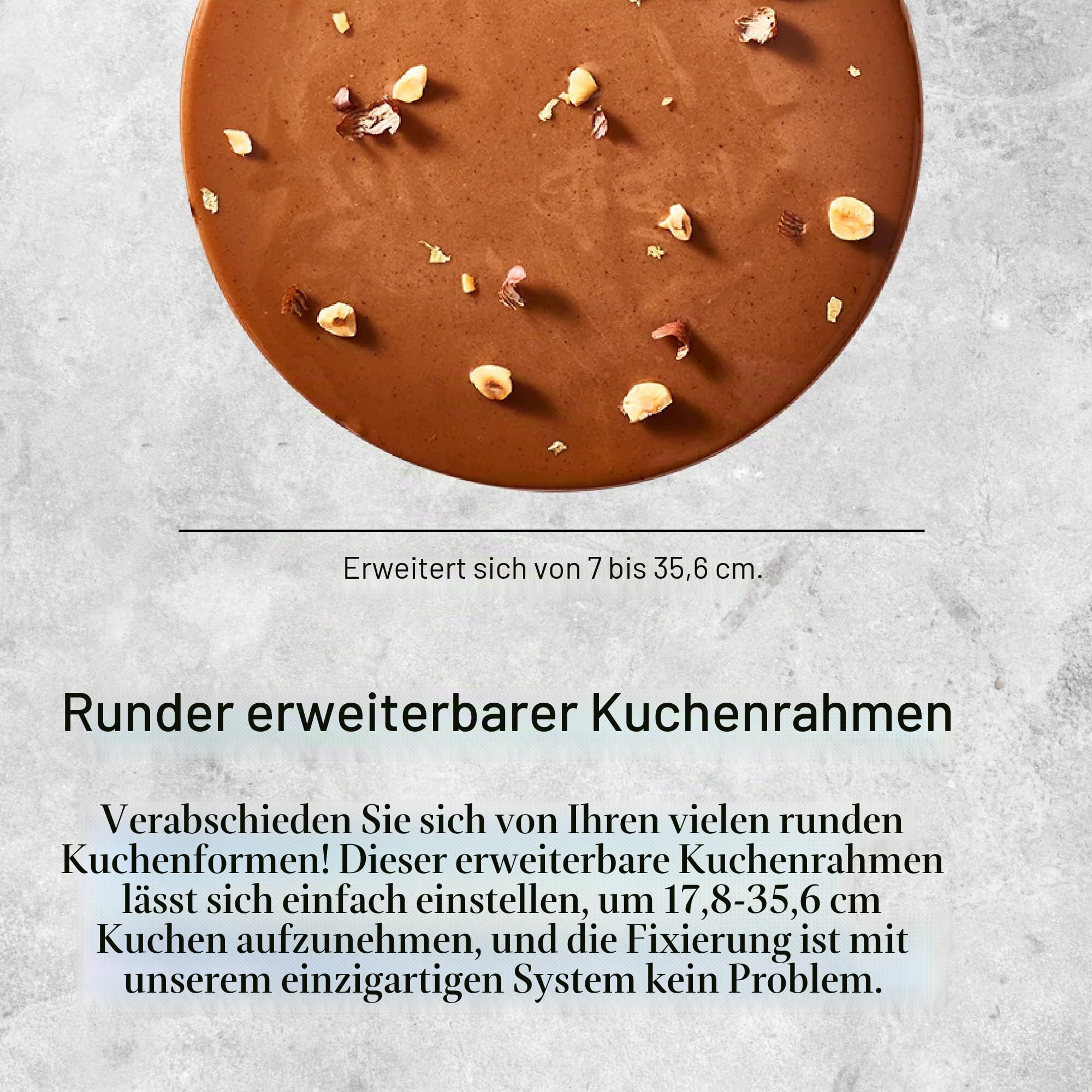 de Buyer-DEHNBARER RIESENRAHMEN AUS EDELSTAHL Ø18 BIS 36CMHT 4.5CM-18 x 35.9 x 4.4 cm-3040.01, Grau
