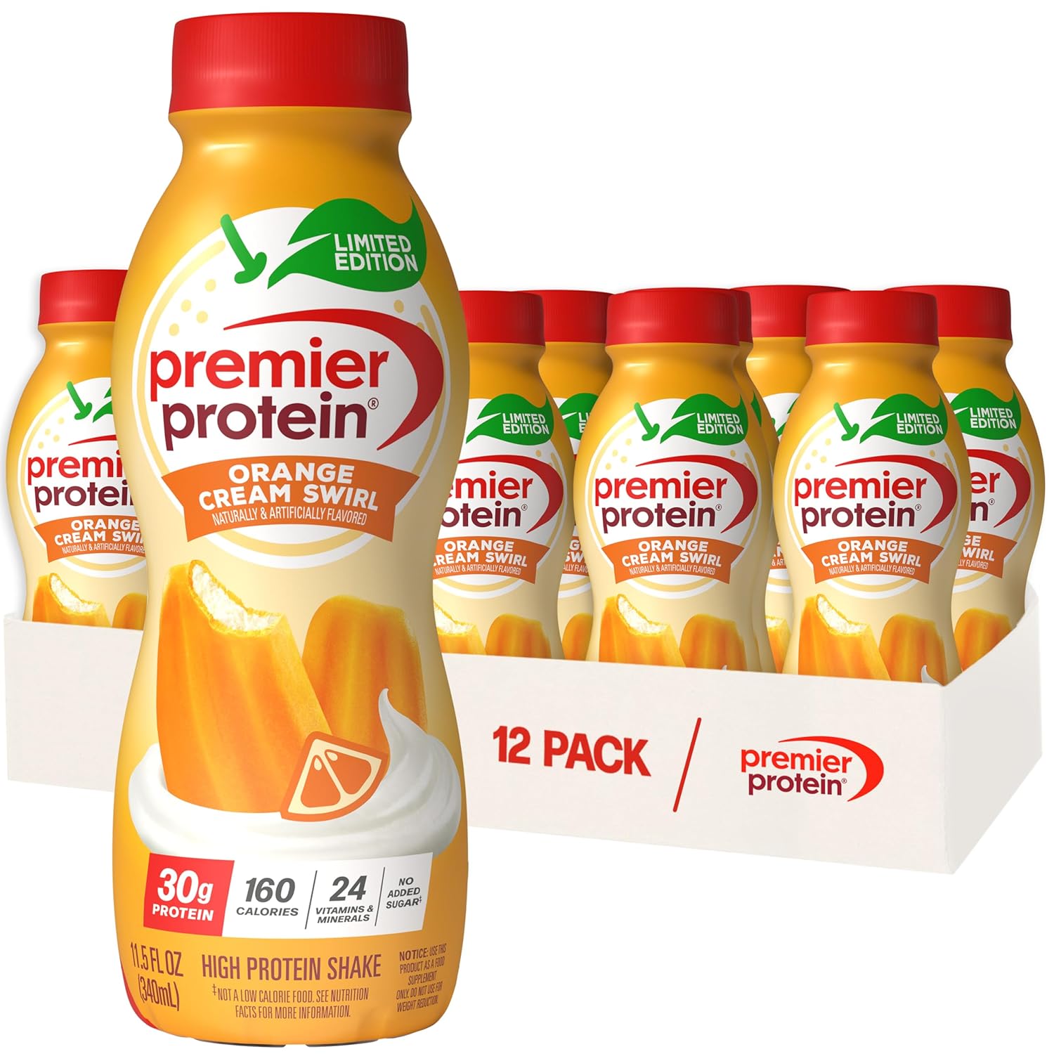 Premier Protein Shake, LIMITED EDITION Root Beer Float, 30g Protein, No Added Sugar, 24 Vitamins & Minerals to Support Immune Health, 11.5 fl oz, 12 Pack