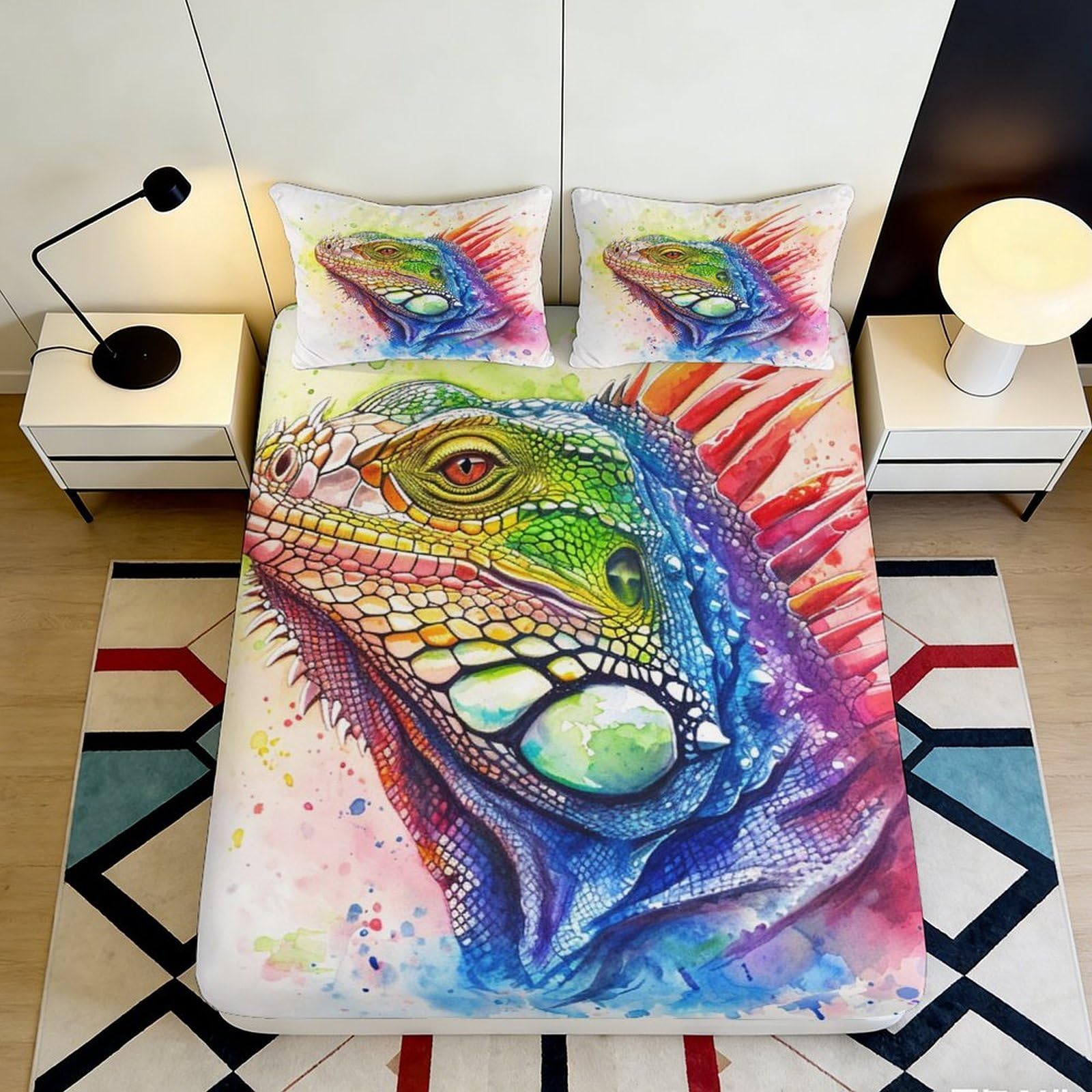 3D Printed Galaxy Starry Sky Fitted Sheet Microfiber with Anti-Slip Design for Bedroom Mattress Protection and Easy Care 90x200x25cm