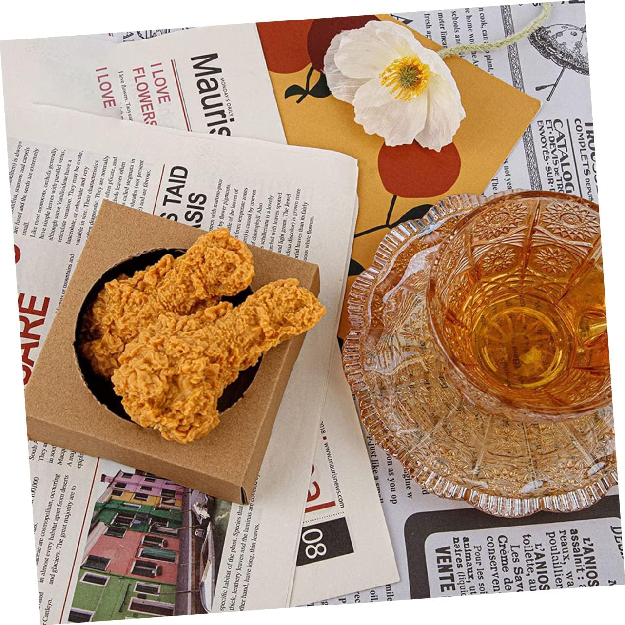 Fake Fried Chicken Legs Decoration 6Pcs Simulation Drumstick Model for Kitchen Home Party Photography Props and Restaurant Display