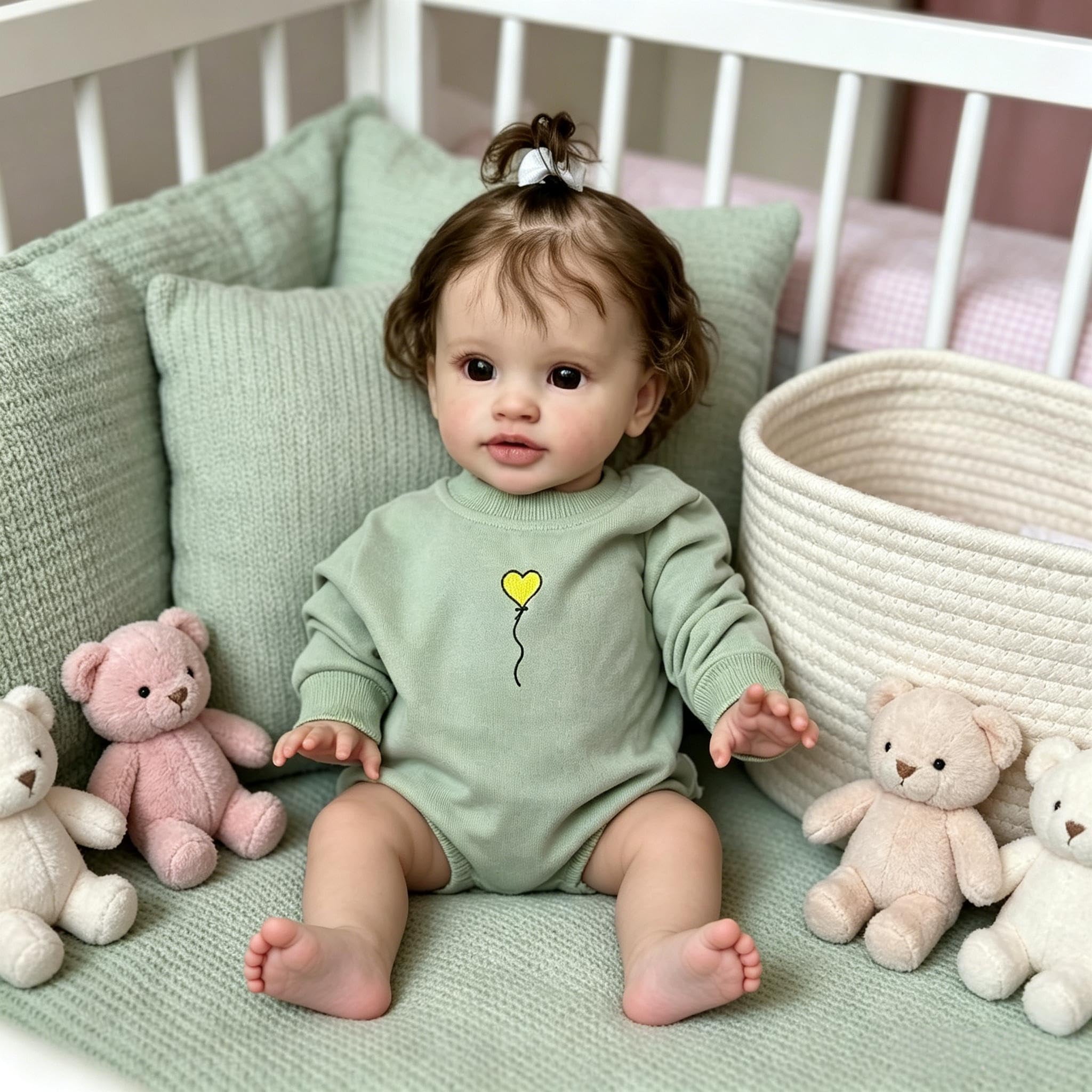 Realistische Reborn Kleinkind Puppen 26 Zoll Reborn Babypuppen Mädchen Pippa Lebhafte Kleinkind Puppe Weicher Tuch Körper der wirkliches Leben Neugeborenes Baby Puppe