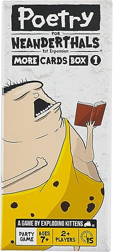 Miniatura 8 de Poetry for Neandertals by Exploding Kittens - Juego de cartas familiar - Juego de cartas para adultos adolescentes y niños