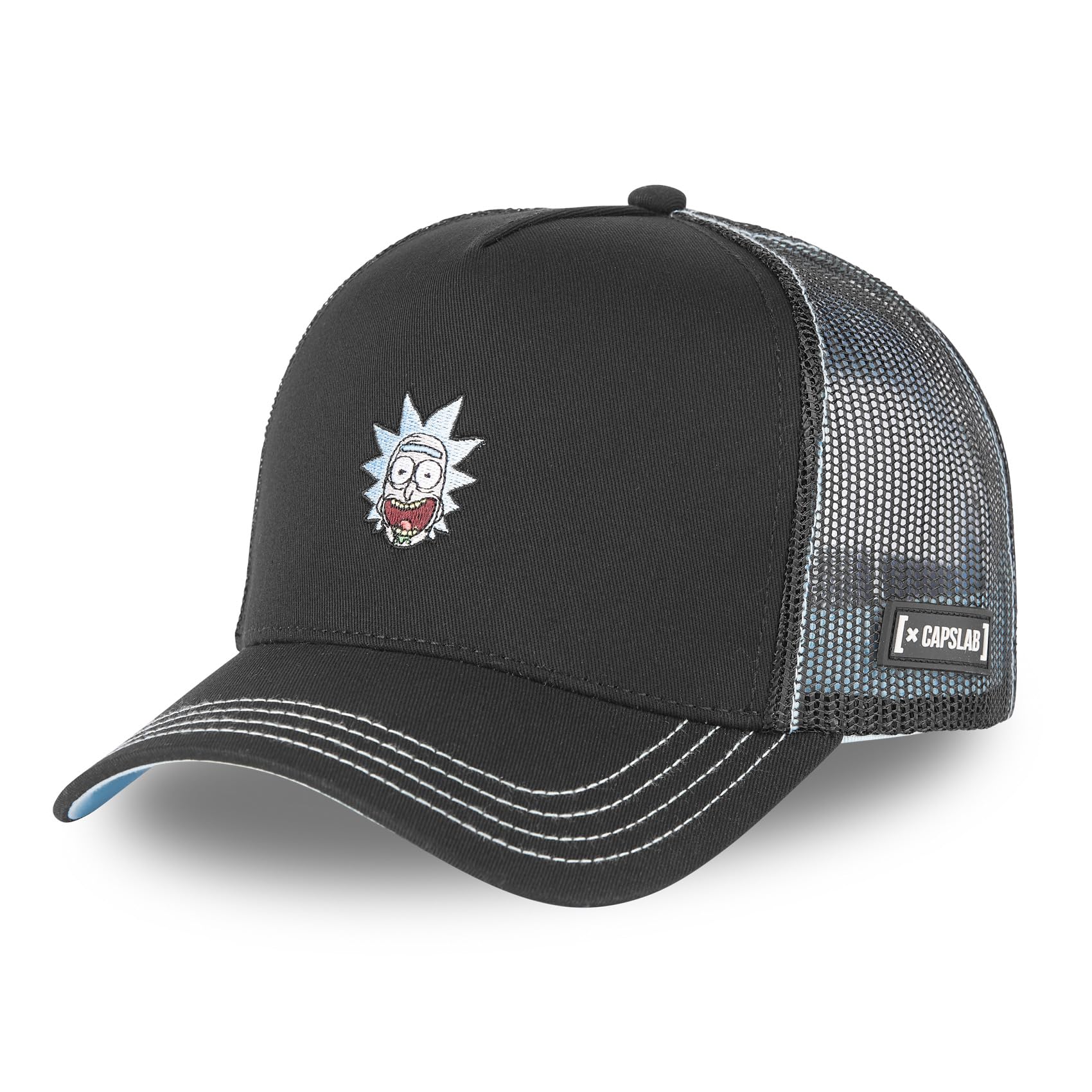 Capslab Rick and Morty Black Grey Trucker Snapback Cap