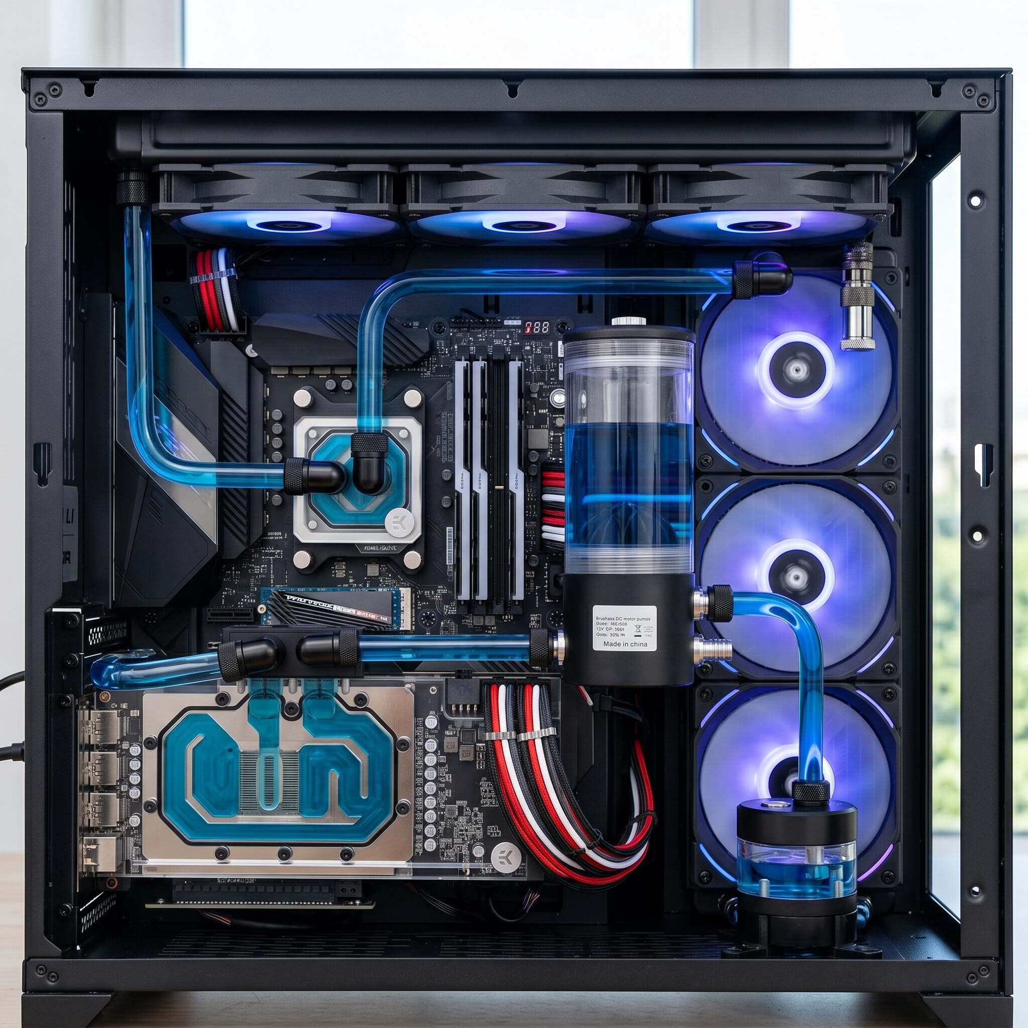 Pompa di Raffreddamento Ad Acqua per PC, Pompa Dell'acqua CPU per Computer 500 L/h Serbatoio di Raffreddamento Ad Acqua CO2 Serbatoio di Raffreddamento Ad Acqua con Pompa