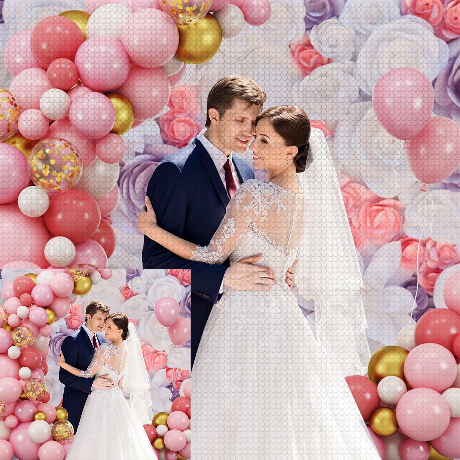 CHARMMYFASHION Personalised Diamond Painting, 5D DIY Custom Diamond Painting Kits for Adults-Personalised Diamond Art from Photo with Text for Home Decor(Round,40 * 50) — image 1
