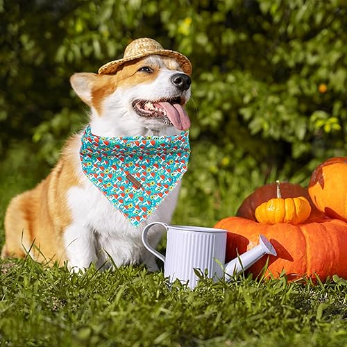 Miniatura 5 de Lionheart glory Bandana para perro, 1 paquete de bufanda lavable suave para perro, bufanda de otoño para niños y niñas, bandana cuadrada azul para