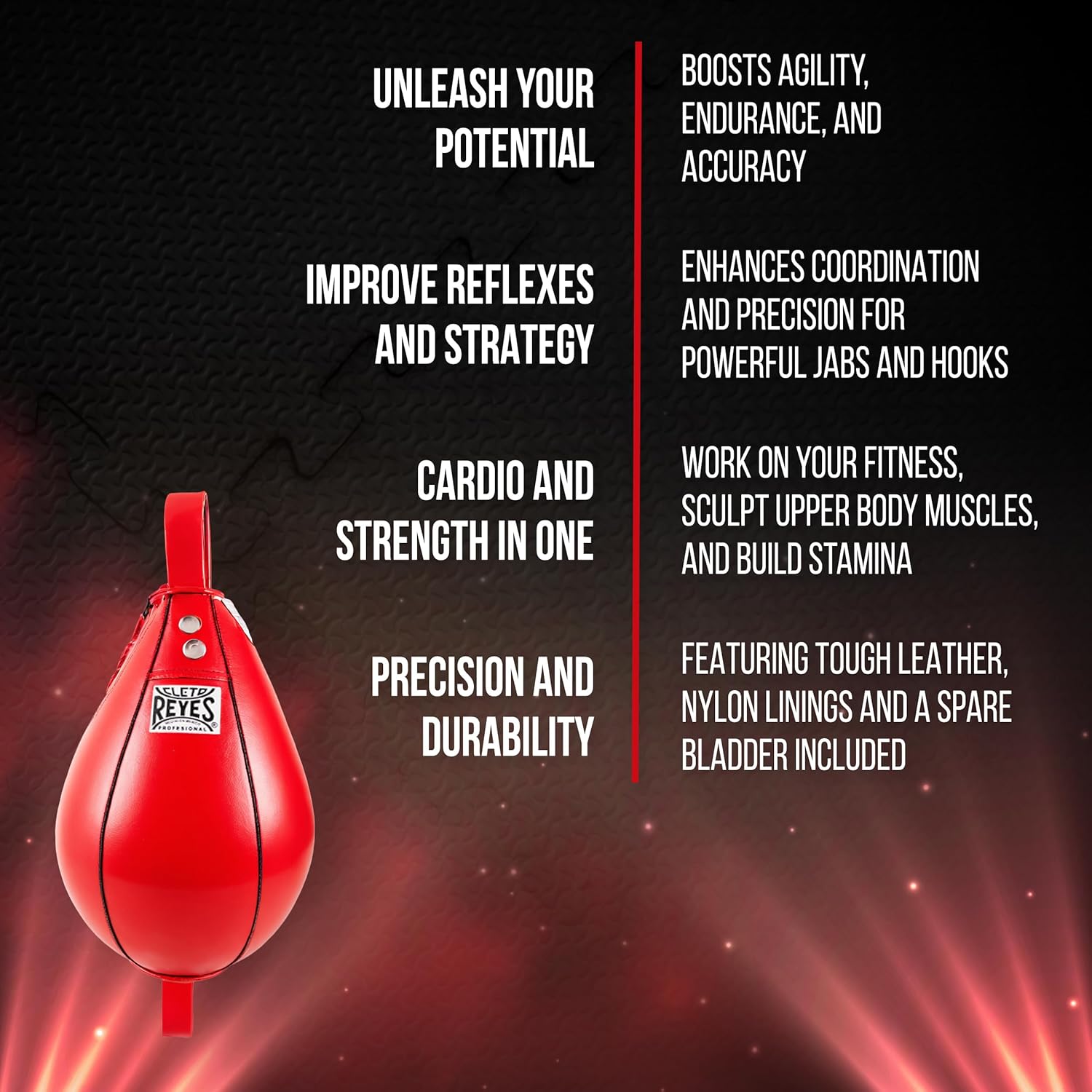 Cleto Reyes Durable Double End Boxing Bag for Speed, Barbados Ubuy