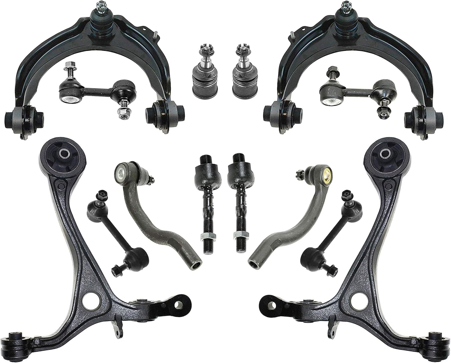 PartsW - Complete Rear & Front Suspension Kit Control Arm Ball Joints Tie Rod Ends Sway Bar Links 14 Pcs for ACURA TSX/HONDA ACCORD