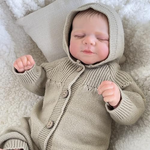 Anano Muñecas de bebé recién nacido realistas de 18 pulgadas de la vida real como muñecas de bebé que se ven reales de silicona de aspecto nacido