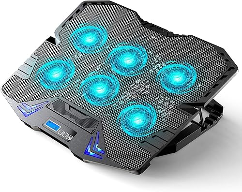 Almohadilla de refrigeración para computadora portátil para juegos almohadilla de refrigeración ajustable para computadora portátil con 6