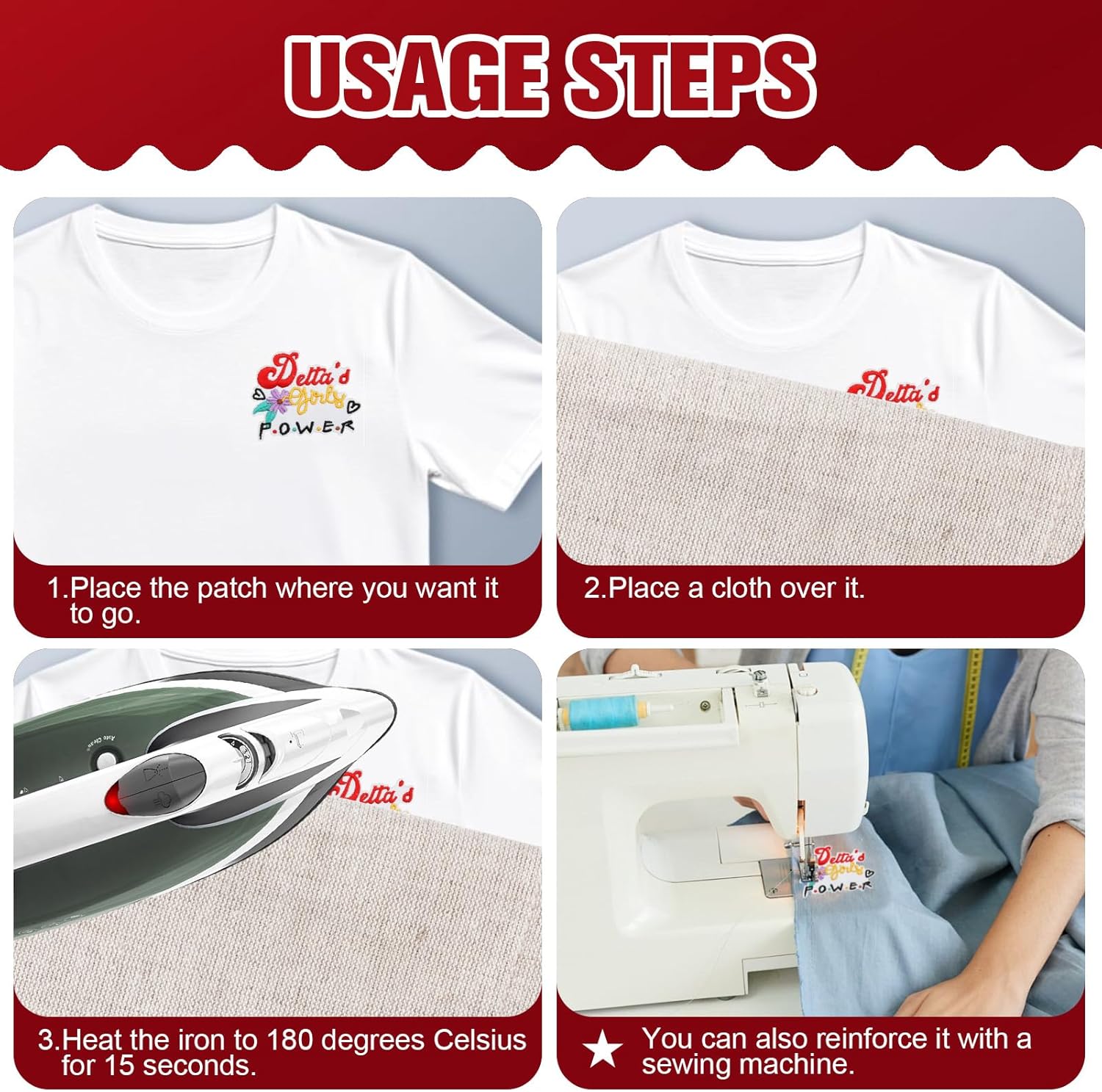 24 Pcs Delta Sigma Theta Embroidered Iron On Patches, 1913 Legacy Elephant Shield Motifs Bulk for Jackets Hats Backpacks Sisterhood Gifts - Image 5