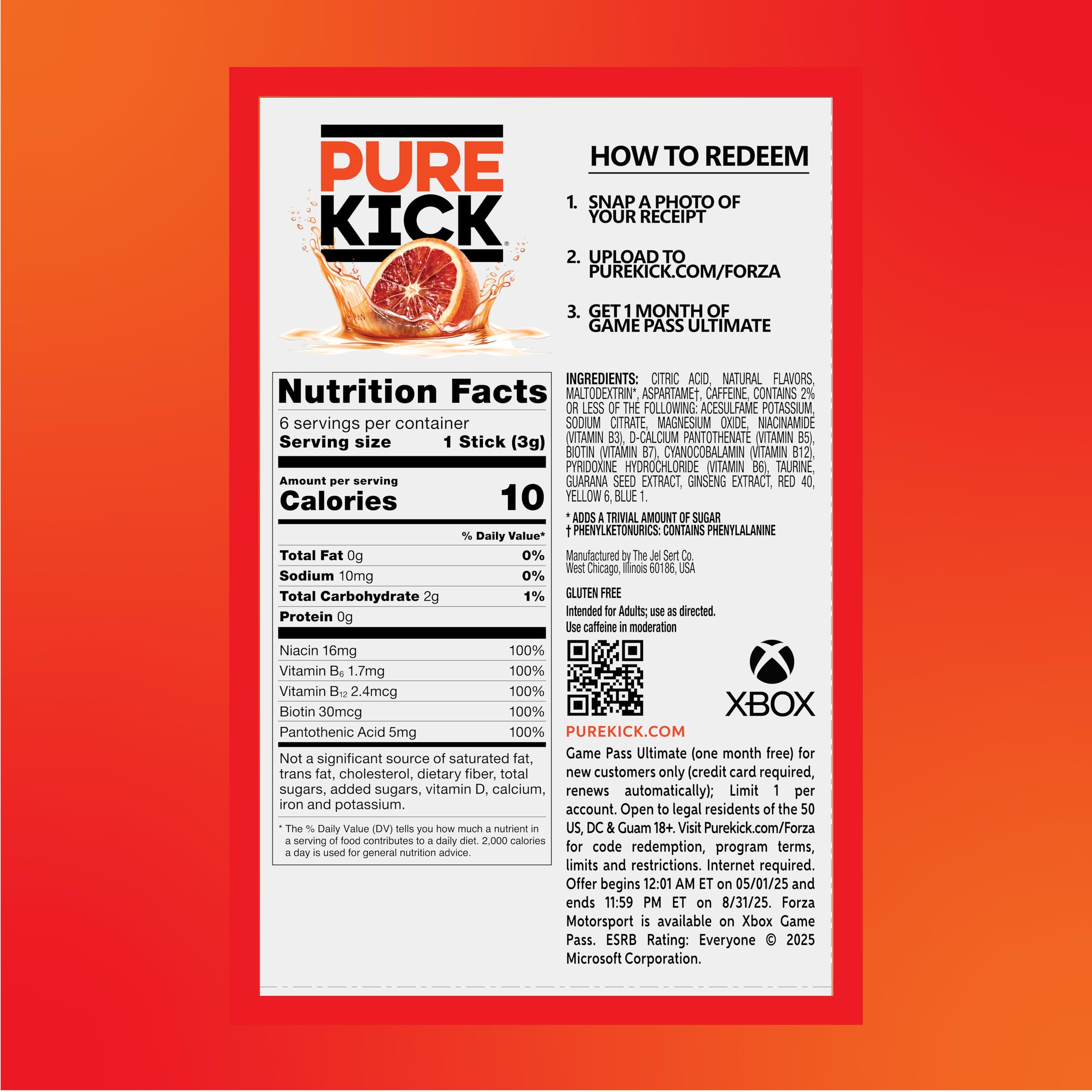 Pure Kick Forza Fuel Limited Edition Energy, Blood Orange Energy & Sonic Limeade Hydration Singles To Go Drink Mix – 3/6 ct scatole – 18 pacchetti totali