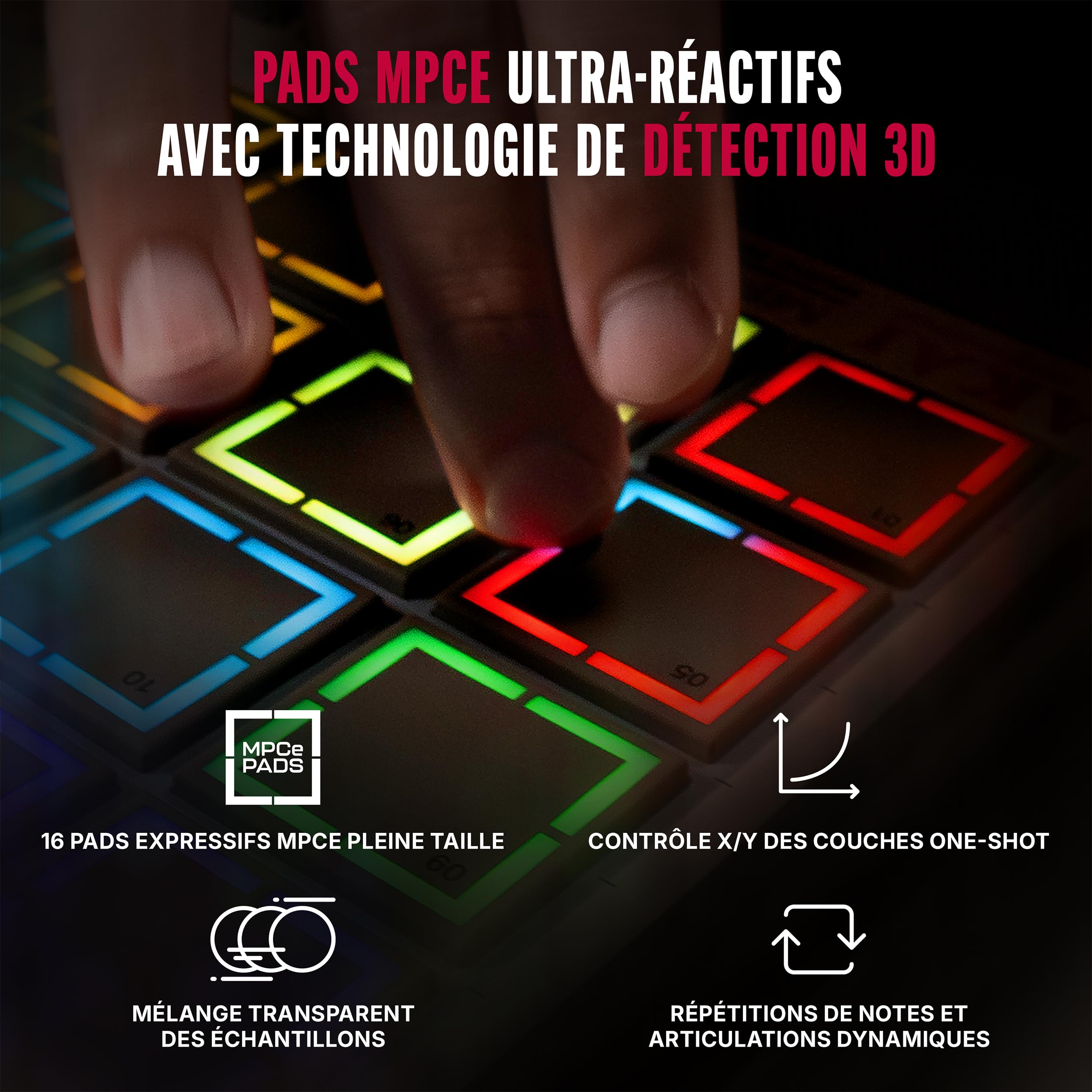 Akai Professional MPC Live III Retro Centre de Production Musicale Portable Autonome avec Pads MPCe, Séquenceur, Écran Tactile, Micro, Enceintes Stéréo, Interface Audio, Wi-Fi, Bluetooth et Batterie
