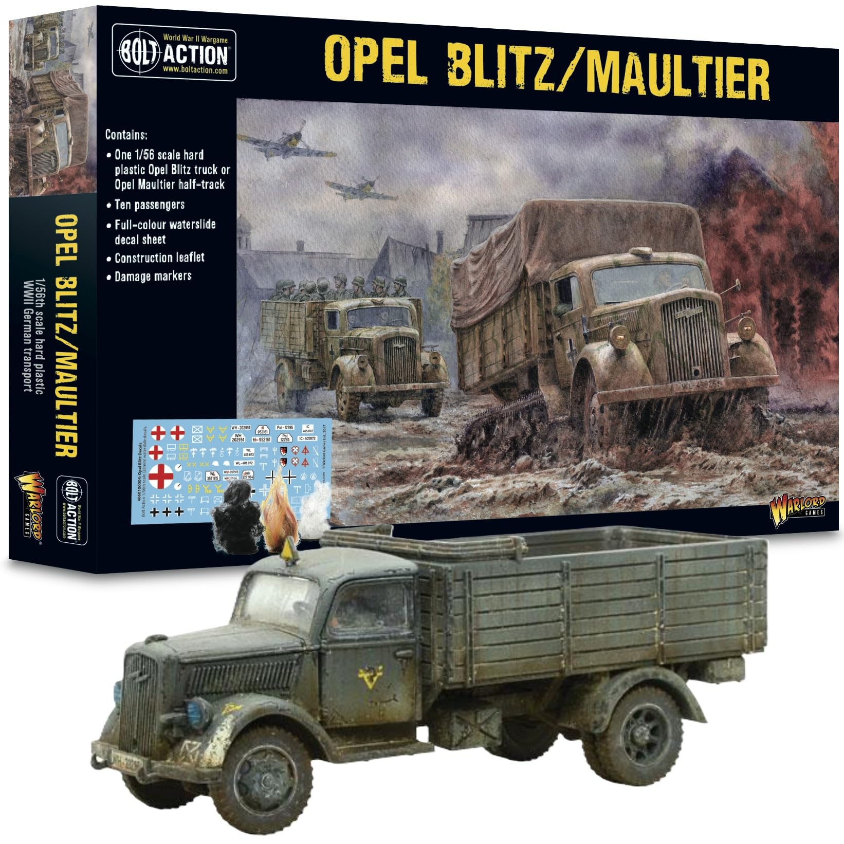 Opel Blitz/Maultier 1:56 / 28mm Plastic Scale Model For Bolt Action by Warlord Games - Highly Detailed World War 2 Miniature