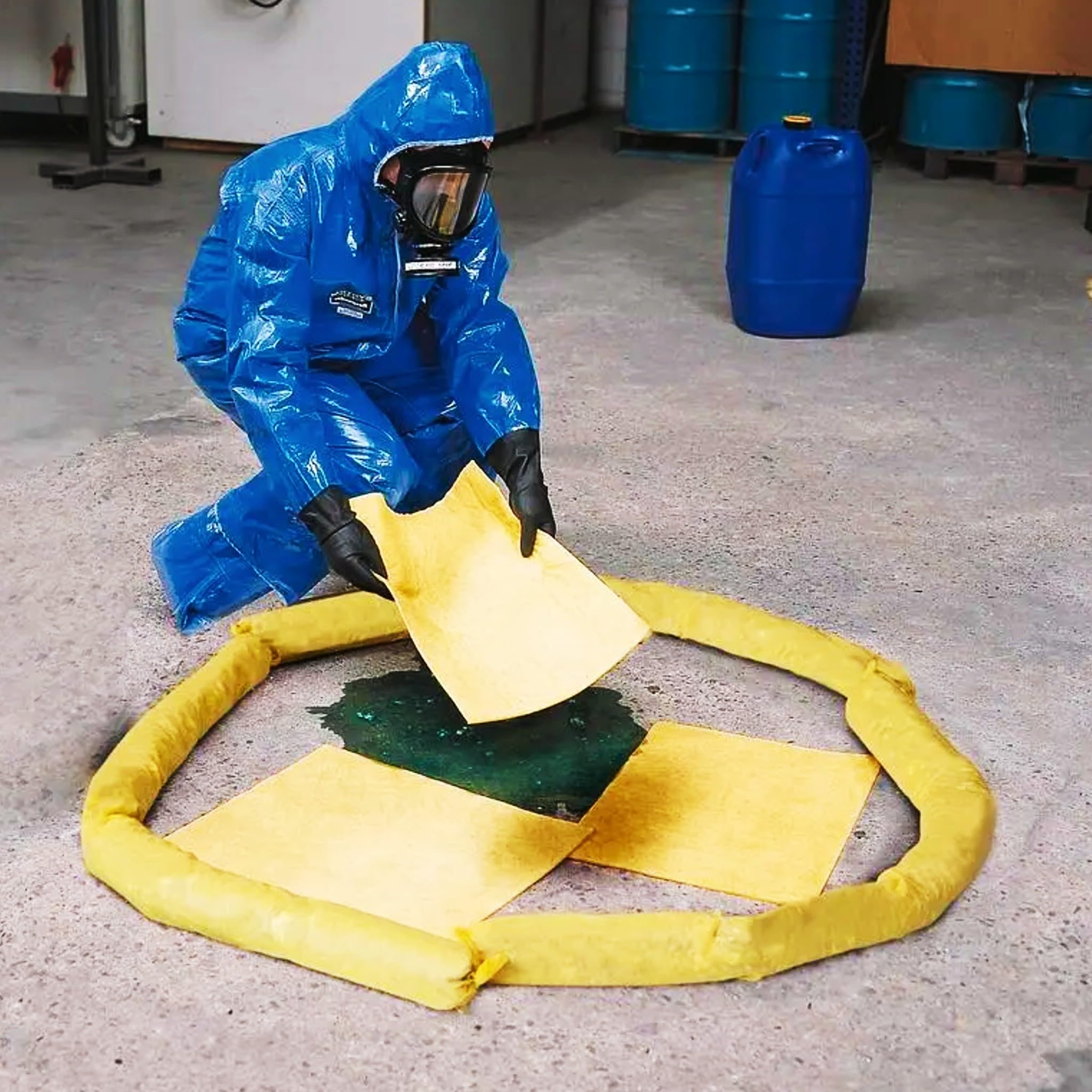 Bricoloco Bayetas absorbentes industriales de alta resistencia, para limpieza y prevención de derrames químicos en talleres y laboratorios. Absorbedor de agua, aceites, hidrocarburos y químicos. (10)