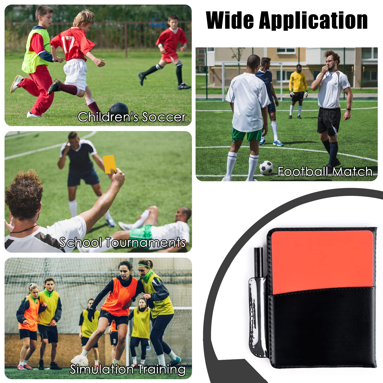 Set Arbitro Di Calcio Completo - Cartellini Rosso/Giallo, Libro Segnapunti Con Matita - Portatile E Pratico - 4
