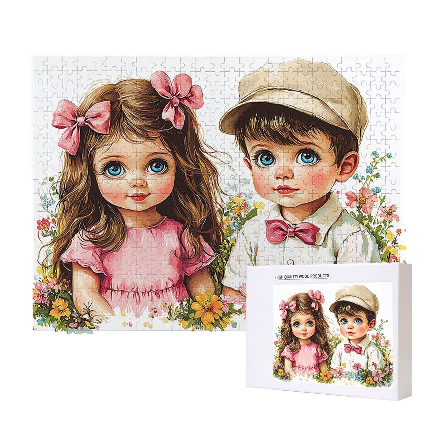 Puzzle 1500 Stück Jigsaw Puzzles für Erwachsene süßes Kind Puzzle Herausfordernde Familie Aktivität Spiele pädagogisch, Stressabbau, Bunte DIY Puzzles Handwerk für Home Decor Geschenke b-456