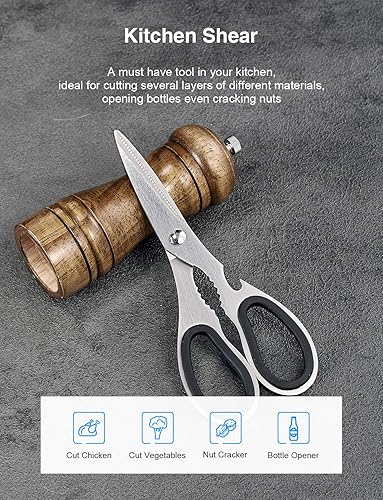 Miniatura 5 de Juego de cuchillos, 14 cuchillos de cocina de acero inoxidable de alto carbono súper afilados para chef con soporte acrílico, incluye cuchillos