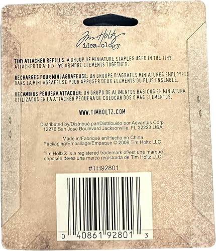 Miniatura 2 de Idea-Ology Tiny Attacher - Grapas de repuesto de 0.25 pulgadas, 1,550Pkg-