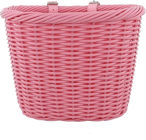 Miniatura 14 de ZUKKA Cesta de Bicicleta Tejida Cesta de Bicicleta para Bicicletas de Adultos Delantero/Manillar de Bicicleta para Niños con Correas de Cuero