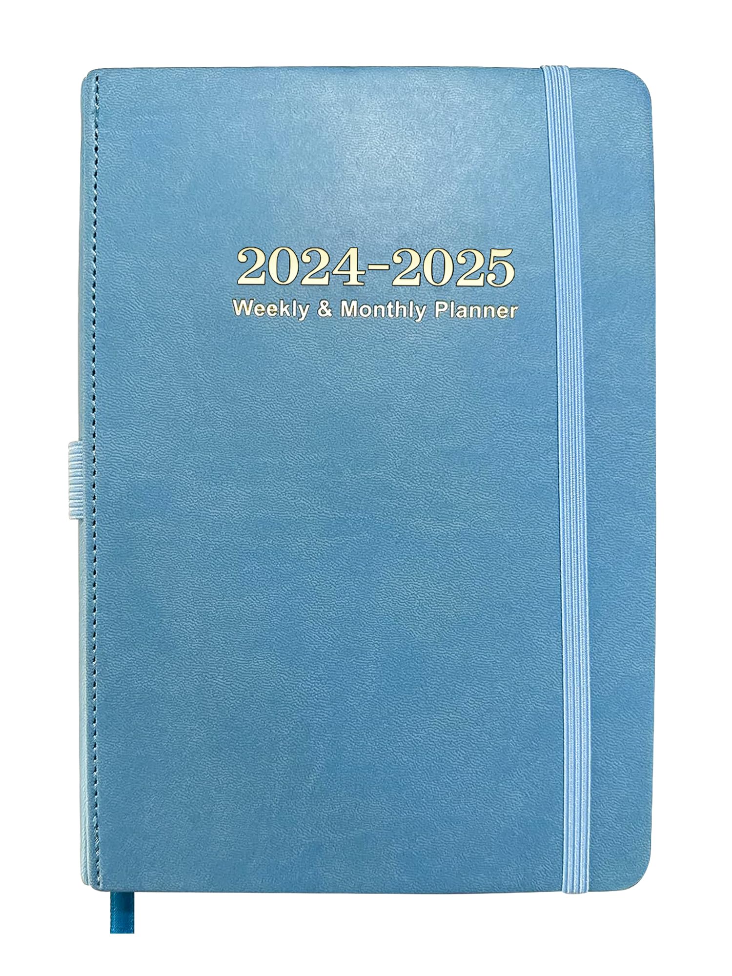 STECCO - 2024-2025 Daily Weekly and Monthly Planner - Light Blue, 5.75 inches X 8.25 inches, SC-008