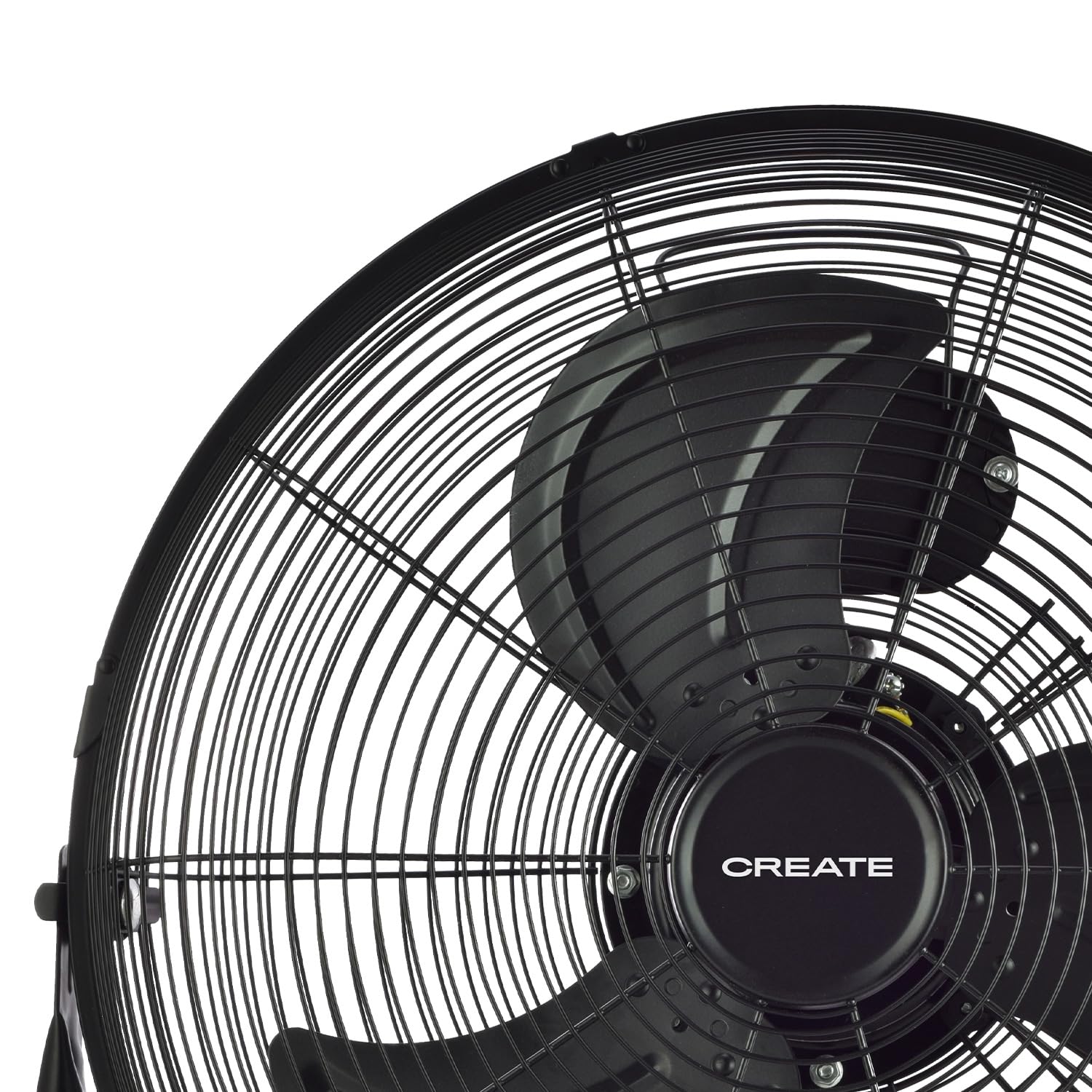 CREATE / AIR FLOOR RETRO/Ventilador industrial de suelo negro/Ventilador 16 pulgadas,flujo de aire potente, 3 velocidades,silencioso,ligero, patas antideslizantes, 70W
