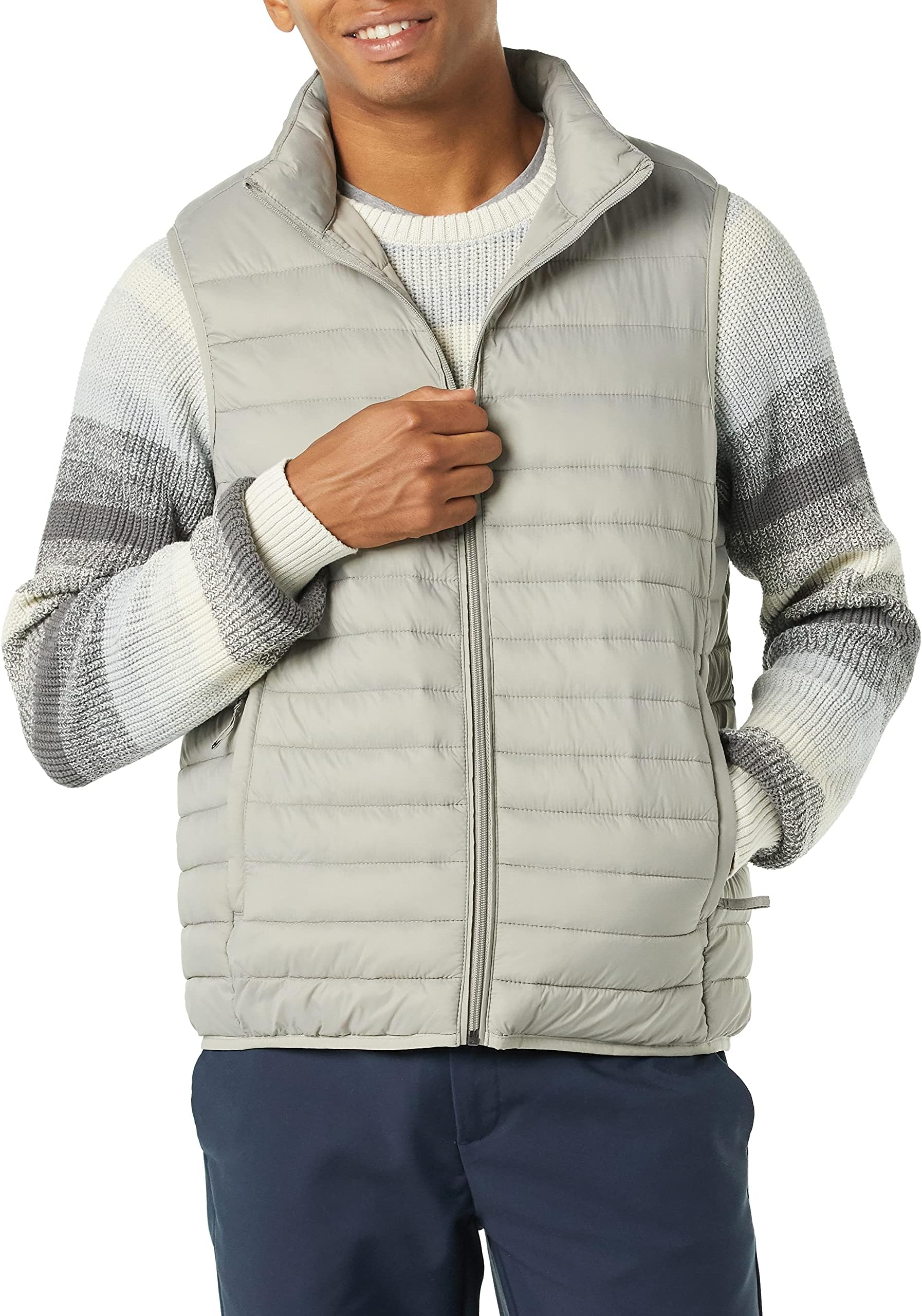 Mens Lightweight Water-Resistant Packable Puffer Vest