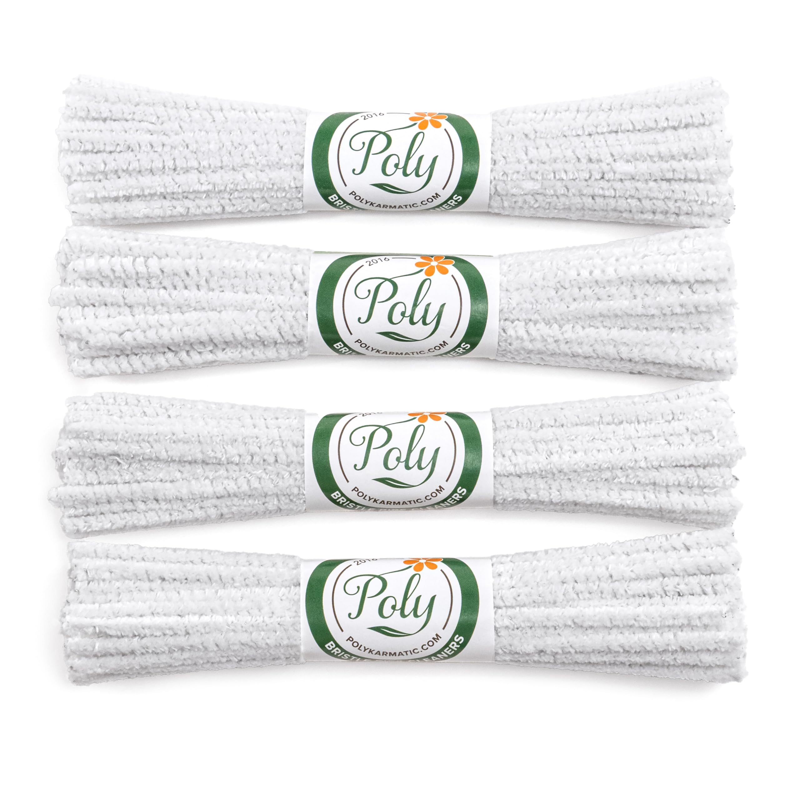 176 Count Bulk Soft Bristle Pipe Cleaners Chenille in White - Cotton with Steel Wire - Crafts Project
