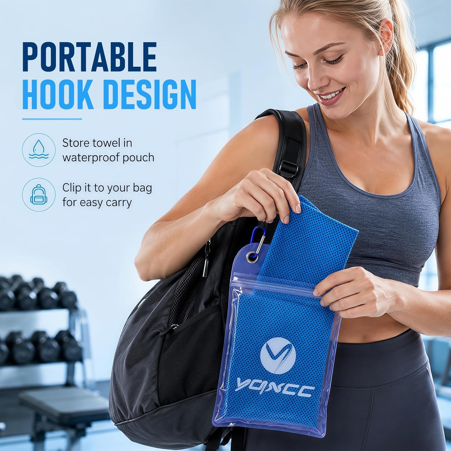 YQXCC 2 Pack Cooling Towels | 120x30 cm | Cold Cool for Neck | Microfibre Soft Breathable Chilly | for Sports Yoga, Golf, Gym, Camping, Running, Workout & More Activities — image 7