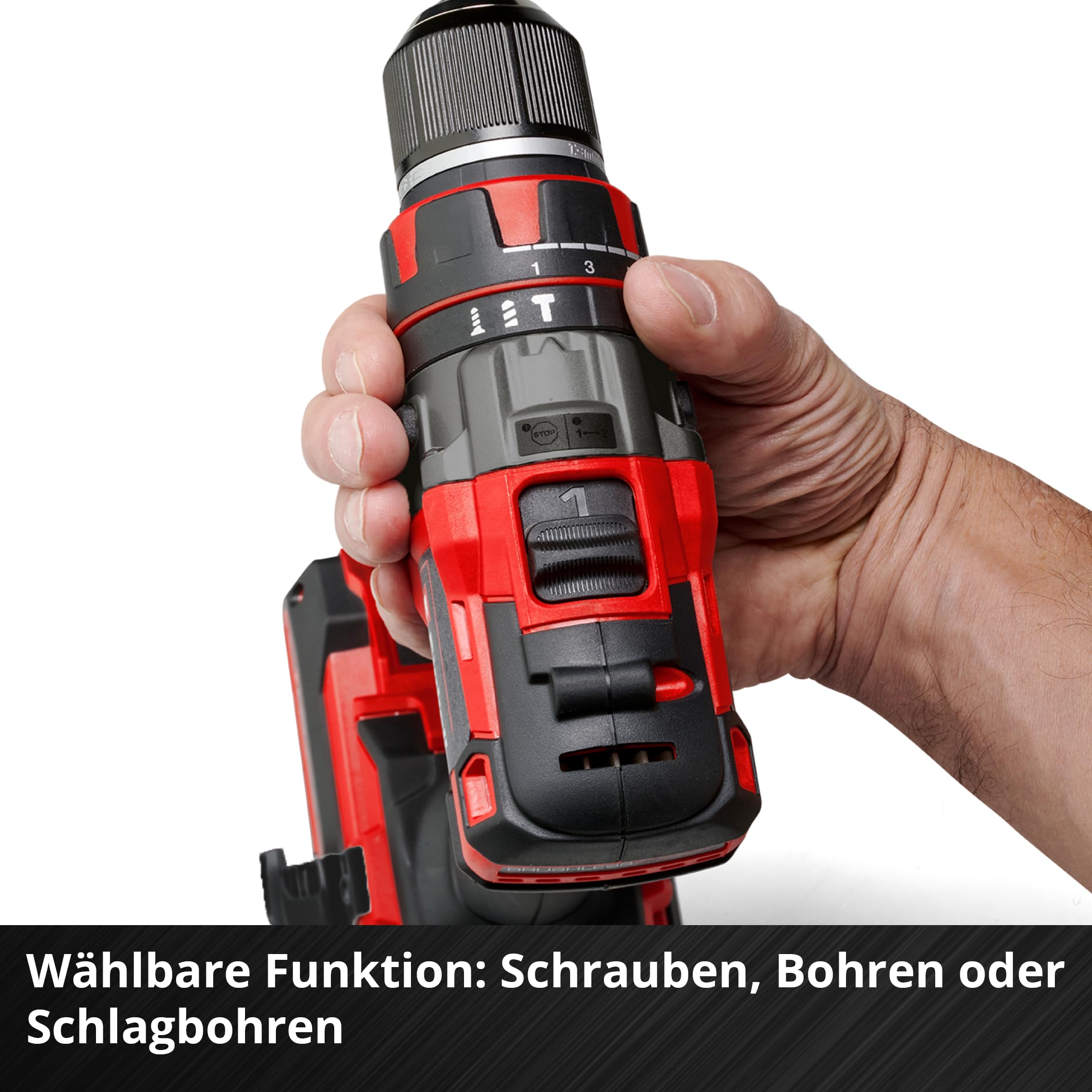 Einhell Professional Akku-Schlagbohrschrauber TP-CD 18/80 Li-i BL - Solo Power X-Change (18 V, Brushless, 80 Nm, Schlagbohrfunktion, 13 mm Bohrfutter, 2 Gang, ohne Akku)