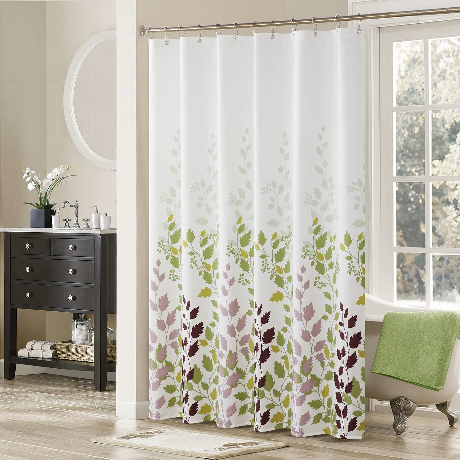 Amazon｜DC カーテン オンブレ ホワイト シャワーカーテン 78