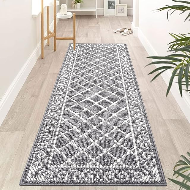 SHACOS Carpet Runner for Hallway, 60 x 180 cm Non Slip Runner Rug Anti Fatigue Carpet Runner Rug Washable Absorbent Runner Area Rugs for Hallway Entryway Kitchen Laundry Room