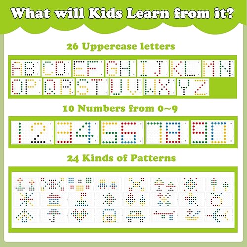 Miniatura 2 de Tablero magnético de dibujo para niños pequeños con cuentas y 2 bolígrafos magnéticos, arte de puntos magnéticos, actividades esenciales de viaje