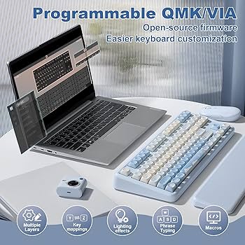 Amazon | YUNZII B87 ワイヤレスメカニカルキーボード